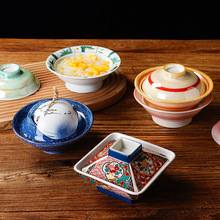 日式盖饭碗创意陶瓷米饭碗特色鳗鱼饭碗多用碗家用糖水碗四方盖碗