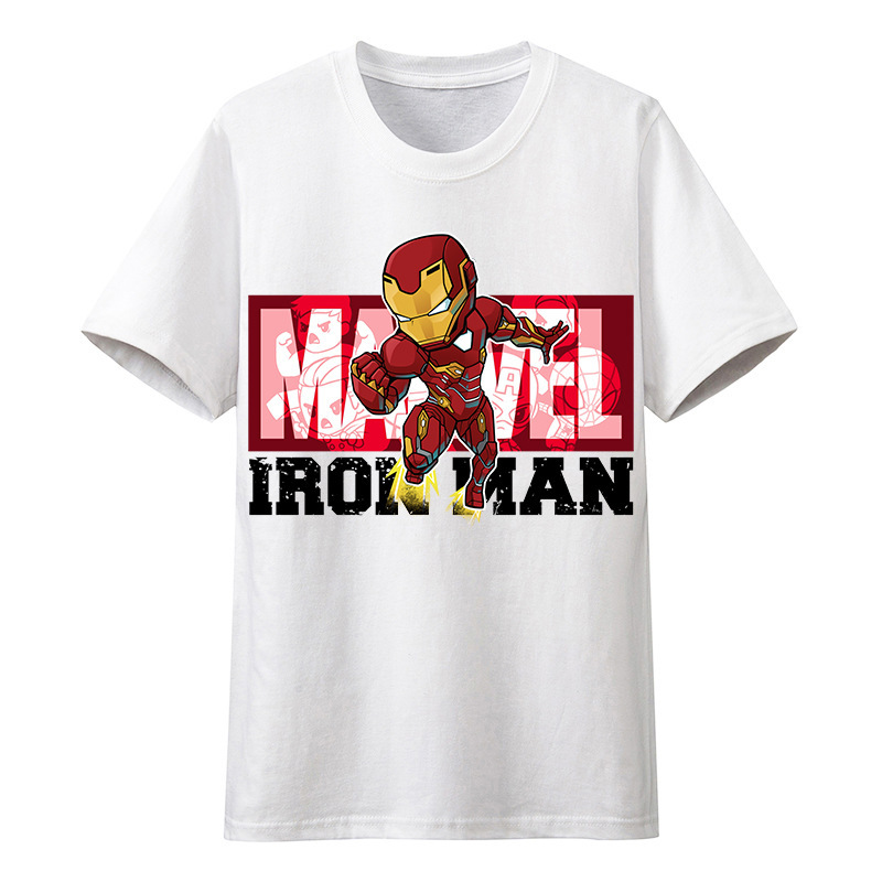 漫威十周年钢铁侠纪念t恤男女marvel联名衣服复仇者联盟复联4短袖