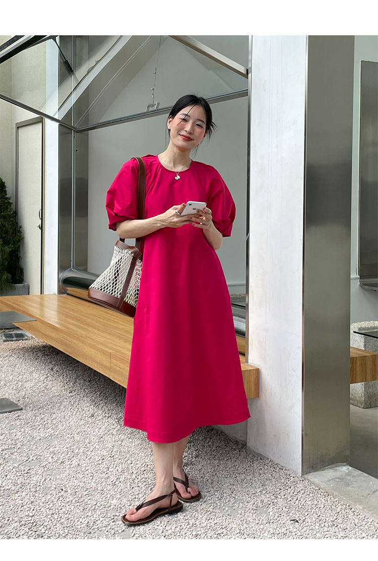 Women's Pastoral Casual Dress with Belt Mulan 2023 Summer New Long Age-Reducing Dress 10