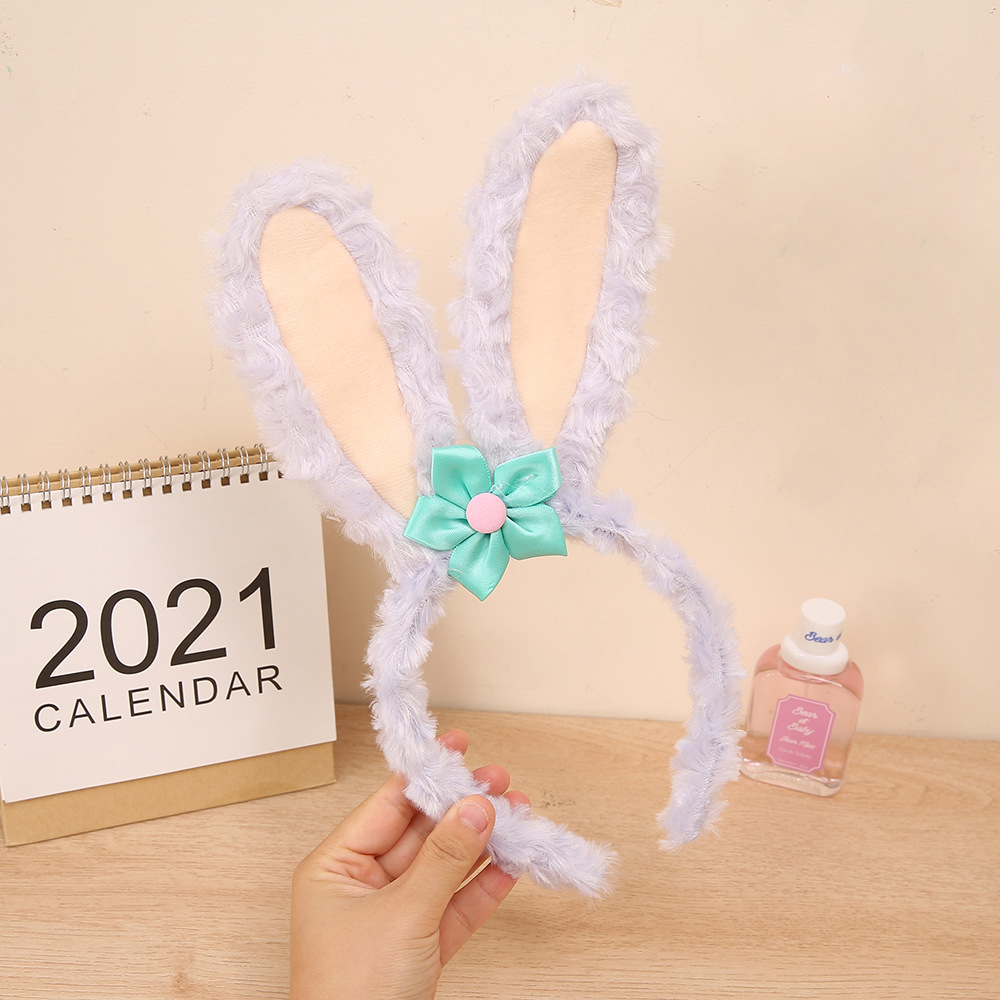 Rabbit Ears StellaLou Headband Wholesale Flash Luminous Light Bow Korean Girls Face Wash with Light Headband