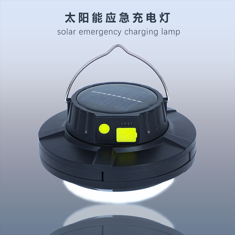 New Solar Panel Camping Lantern Outdoor Multi-Functional Led Camping Lamp Solar Charging Light Emergency Light