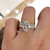 Foreign trade Full bore Loose Shut up Ring three layers Full bore classic Set Ring zircon Oval Engagement Ring Foreign trade Full bore Loose Shut up Ring three layers Full bore classic Set Ring zircon Oval Engagement Ring