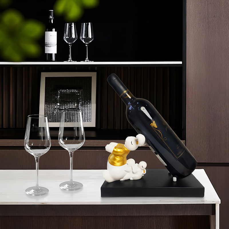 创意一家三口兔红酒架家居客厅酒柜装饰摆件玄关柜餐边柜酒托摆设