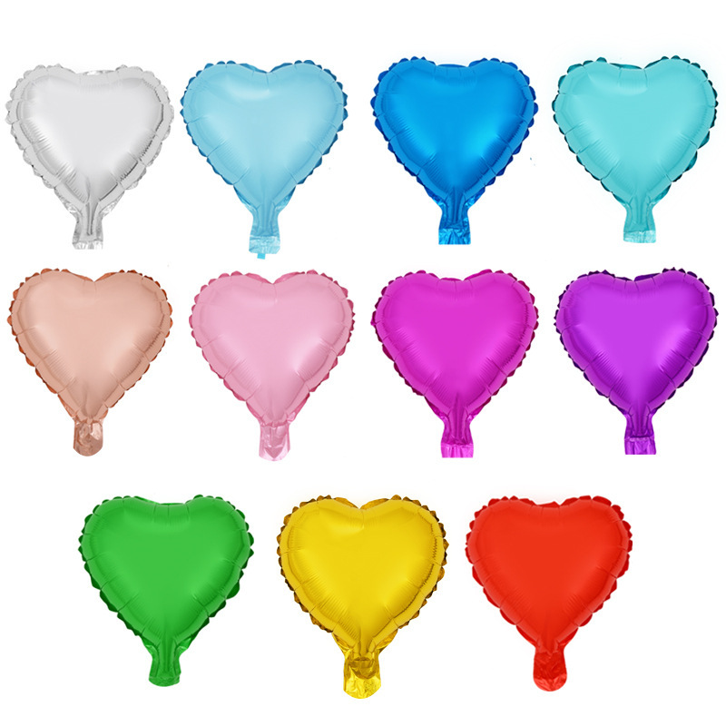 10-Inch Love Light Plate Aluminum Film Balloon Birthday Party Decoration Proposal Live Atmosphere Layout Love Balloon