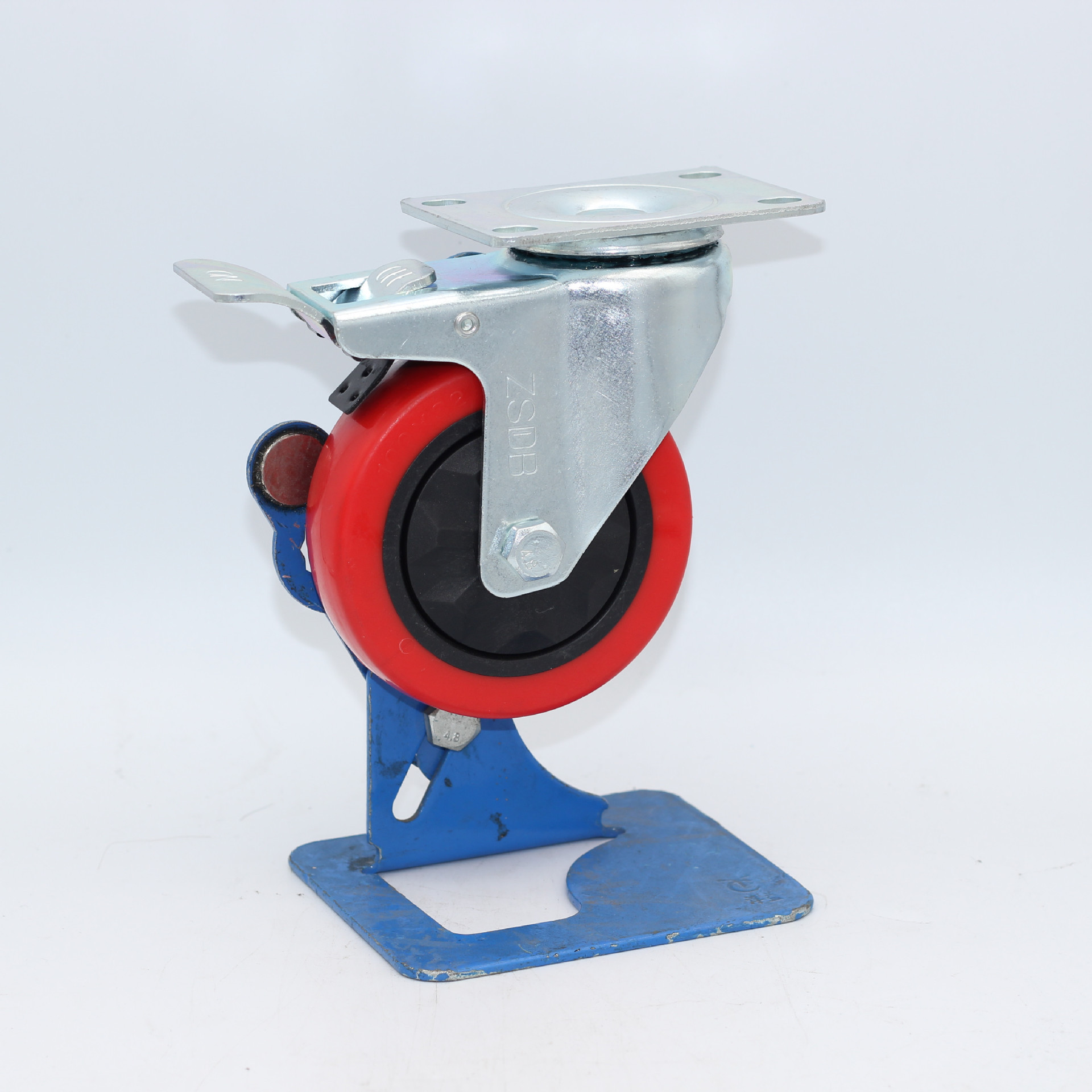 中型单轴万向轮 万向轮推车带刹车转向轮子 脚轮3寸4寸5寸