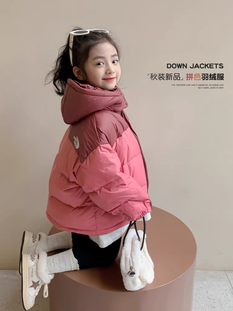 Girl's down Coat 2023 New Western Style Baby Girls' Korean Style Winter Thickened Girls' Short down Jacket