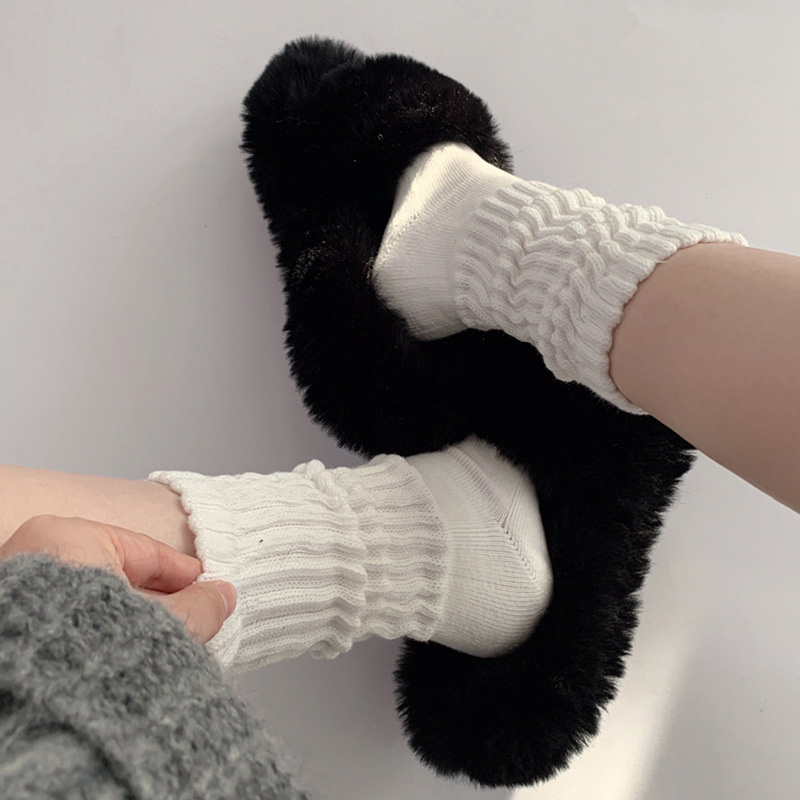 Women's Socks Autumn and Winter Bunching Socks Imitation Thick Needle Tube Socks Little Red Book Recommendation Trendy Socks Skate Socks Women's All Cotton Socks Wholesale