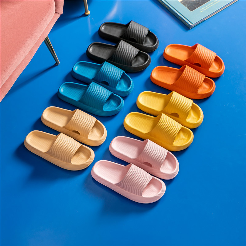 Wholesale Cross-Border Summer Slippers Men's and Women's Home Soft Home Bathroom Bath Couple's Hotel Thick Bottom Shit Feeling Sandals