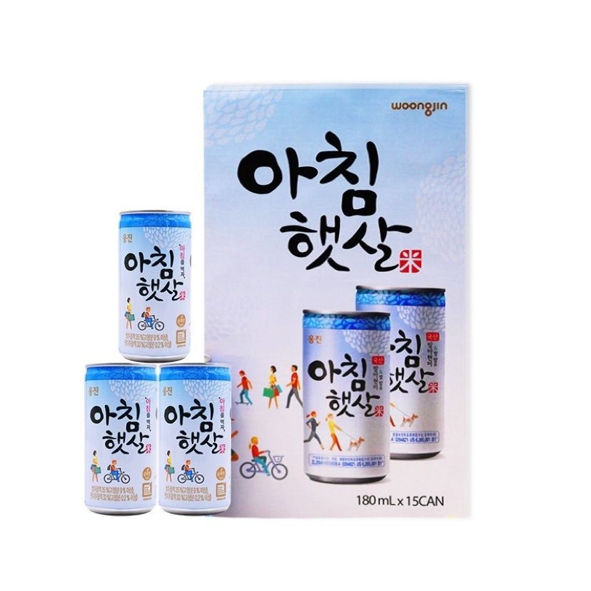 韩国进口woongjin熊津糙米米汁米露饮料180ml15瓶包邮