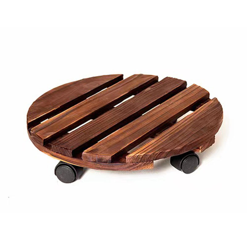 带轮花盆托盘底座滚轮万向轮可移动实木大托架长方形加厚底盘垫底