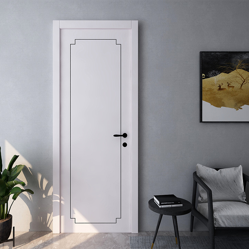 潮盛轻奢实木复合木门室内烤漆门卧室套装生态门新中式广州定制门