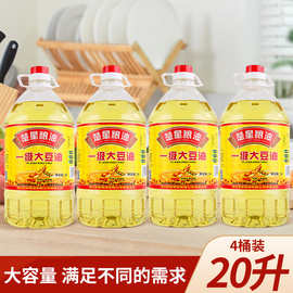 楚星大豆油餐饮专用大桶20升装一级色拉油整箱批发约40斤食品ml