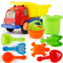 夏天戏水沙滩玩具 儿童挖沙滩车沙漏沙滩桶套装组合玩沙工具套装