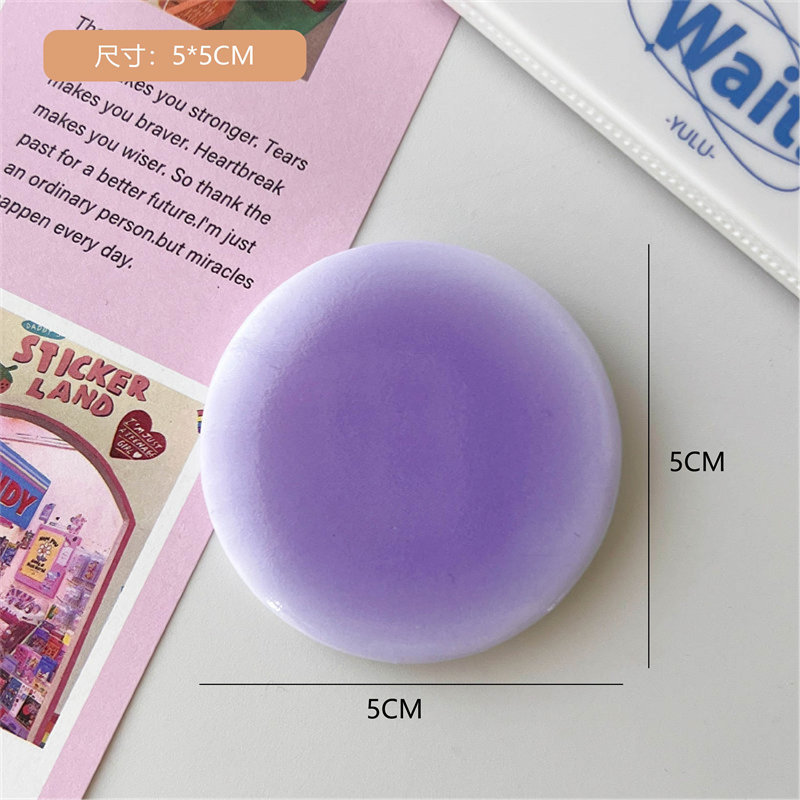 Creative Gradient Goo Plate Simple Goo Card Sticker Badge Solid Color Plaid Homemade Children DIY Brooch Accessories Name Tag