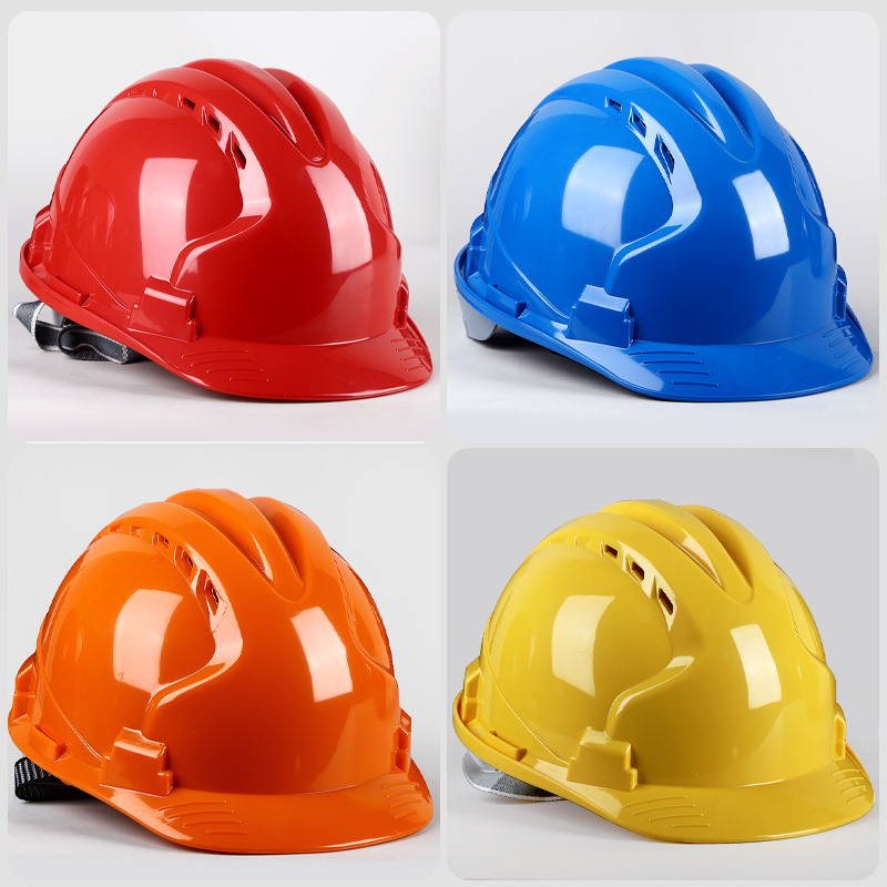 National Standard Thickened V-Type Breathable Construction Cap Construction Site Labor-Protection Abs Anti-Smashing Engineering Helmet Manufacturers Free Printing