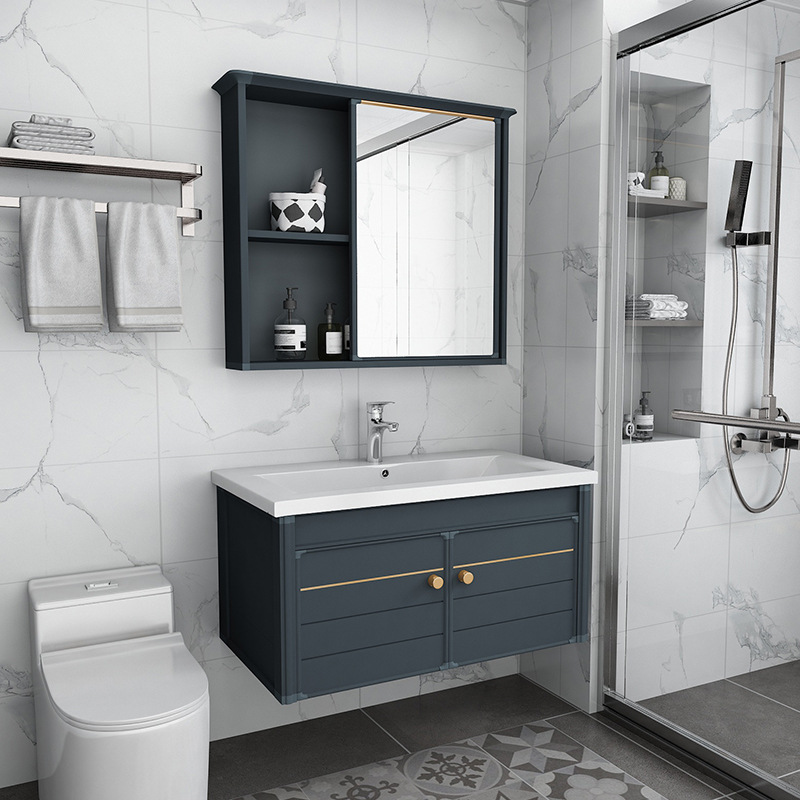 01成交5件欧式橡木浴室柜组合pvc落地式洗漱台卫生间洗手洗脸盆简欧