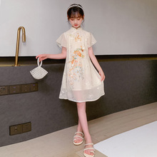 小女孩中国风时尚洋气唐装夏季古风新品定位花旗袍裙唐装一件代发