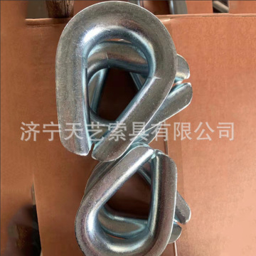 镀锌钢丝绳套环鸡心环 钢丝绳套环三角环管式套环 压制钢丝绳索具