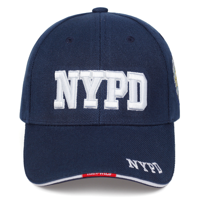 亚马逊速卖通棒球帽nypd军事帽百搭鸭舌帽男女士户外出游警察帽子