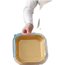 薄脆饼纸新款点心盘油纸油纸16*4.5创意黄油盒空气炸锅专用纸批发