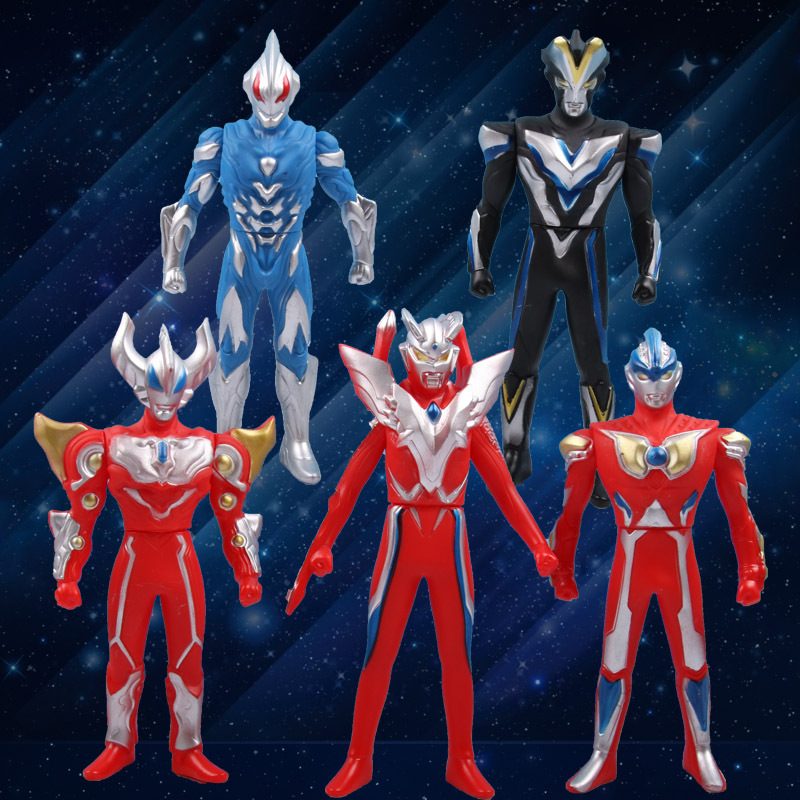 23cm奥特曼软胶儿童玩具中号人偶模型迪迦捷德赛罗泽套餐组合批发