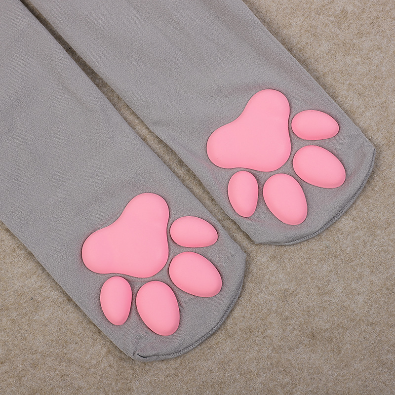 Internet Celebrity Lolita 3d Meat Pad Cat's Paw Socks Women's Long Japanese Direct Supply Wholesale over the Knee Stockings Women