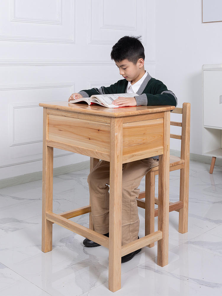 学生课桌椅木制书桌学校教室学习桌小学生培训桌椅家用儿童写字桌