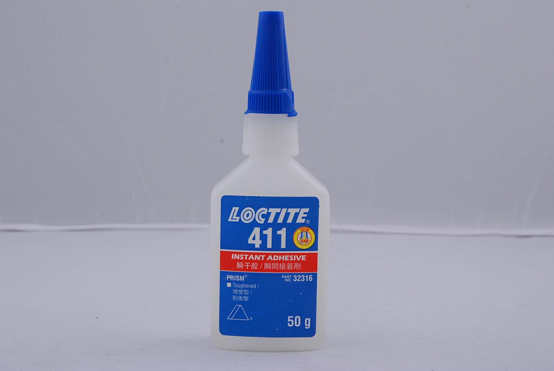 汉高loctite/乐泰411 瞬干胶 强力金属塑料胶水 抗冲击瞬间胶 50g