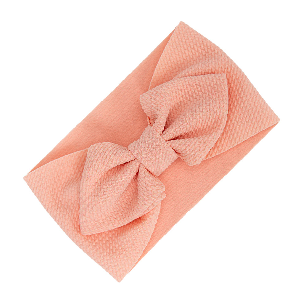 INS European and American Fabric Children Headwear Foreign Trade DIY Wide Hair Band Baby Headband Tapered Bow Tie Corn Hair Band