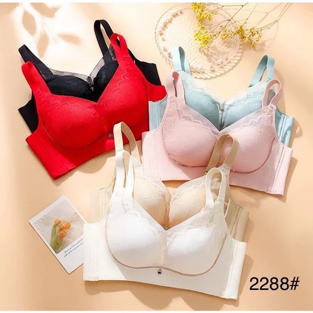 氧气杯 2288#34-40无磁薄b杯内衣侧收聚拢集中四排扣文胸尾货批发