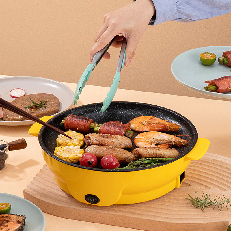 厂家直销多功能外卖电烤盘家用迷你电烤炉便捷烤肉炉不粘跨境礼品