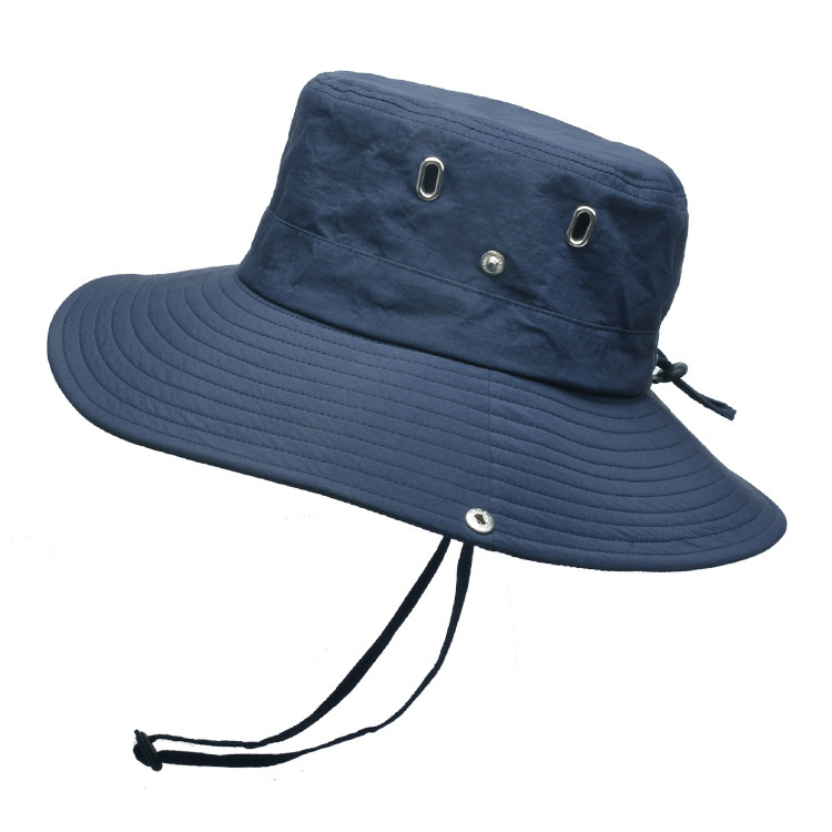 Western Cowboy Hat Men's Spring and Summer Outdoor Sun Protection Sun Hat Big Brim Sun Hat Neck Protection Breathable Fishing Bucket Hat