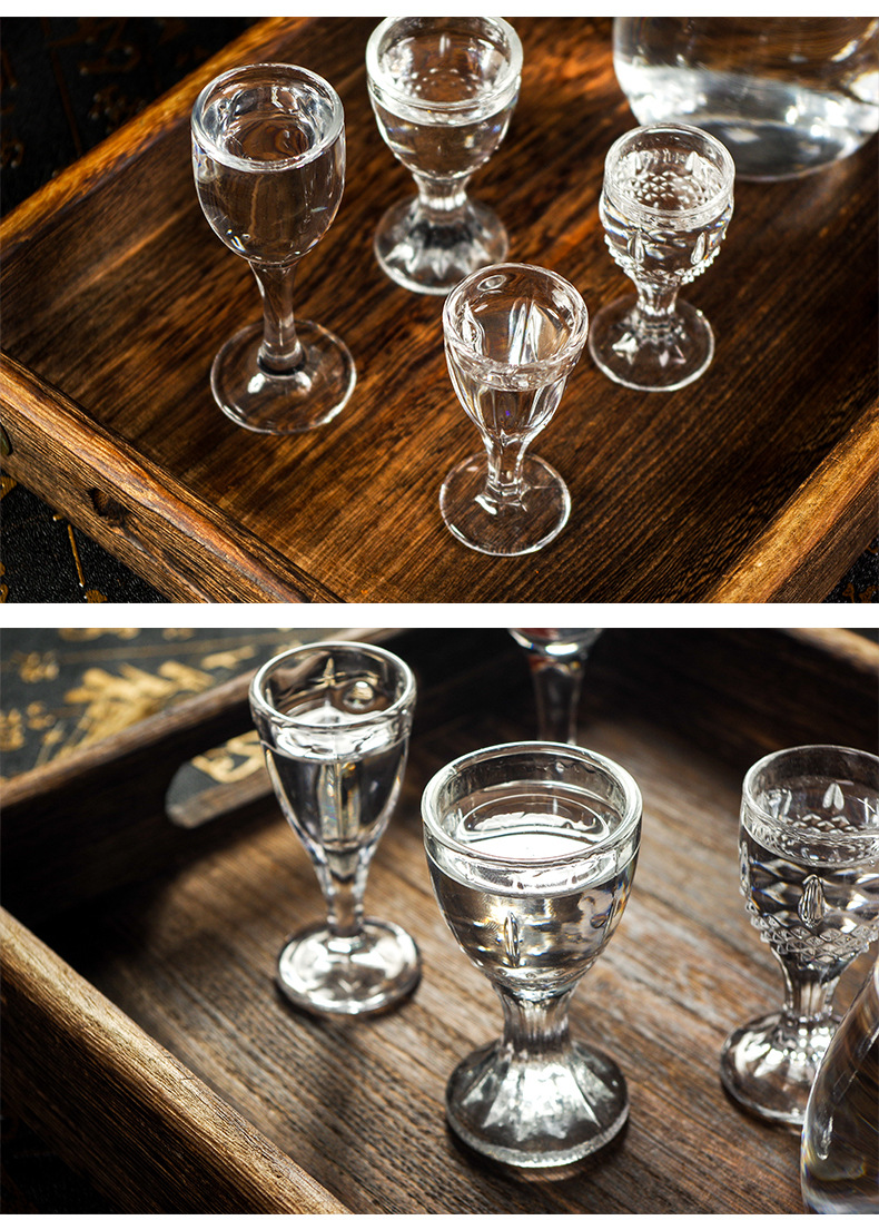 一件代发三钱15ml透明玻璃白酒杯玻璃机压小白酒杯子一口杯包邮