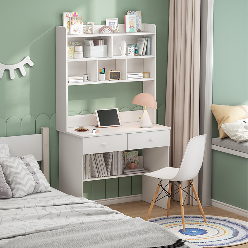 60cm书桌书架组合简约电脑桌书柜一体家用写字桌子学生儿童小卧室