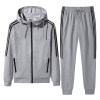 Imitation cotton motion suit Spring and autumn season Hooded Sweater run motion clothing men's wear suit Leisure clothes Two piece set