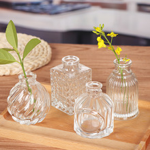 北欧ins风玻璃花瓶迷你创意透明花瓶简约居家摆件桌面水培植物瓶