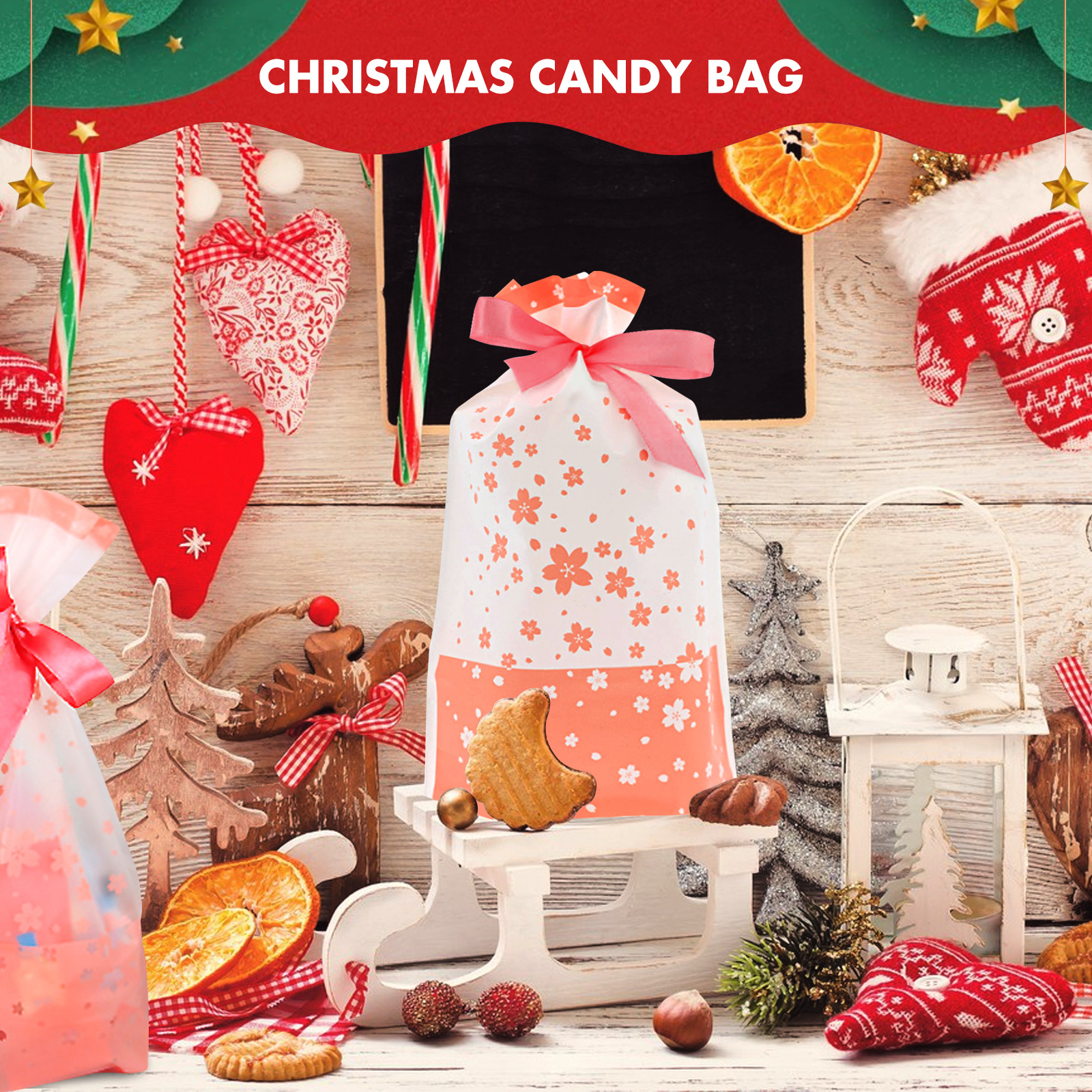 christmas candy bag 圣诞糖果袋饼干糖果包装袋伴手礼装饰袋