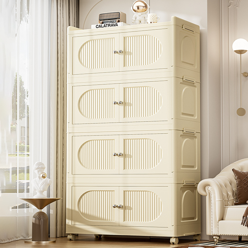 免安装收纳柜折叠置物柜家用儿童衣柜衣服整理零食玩具塑料储物柜