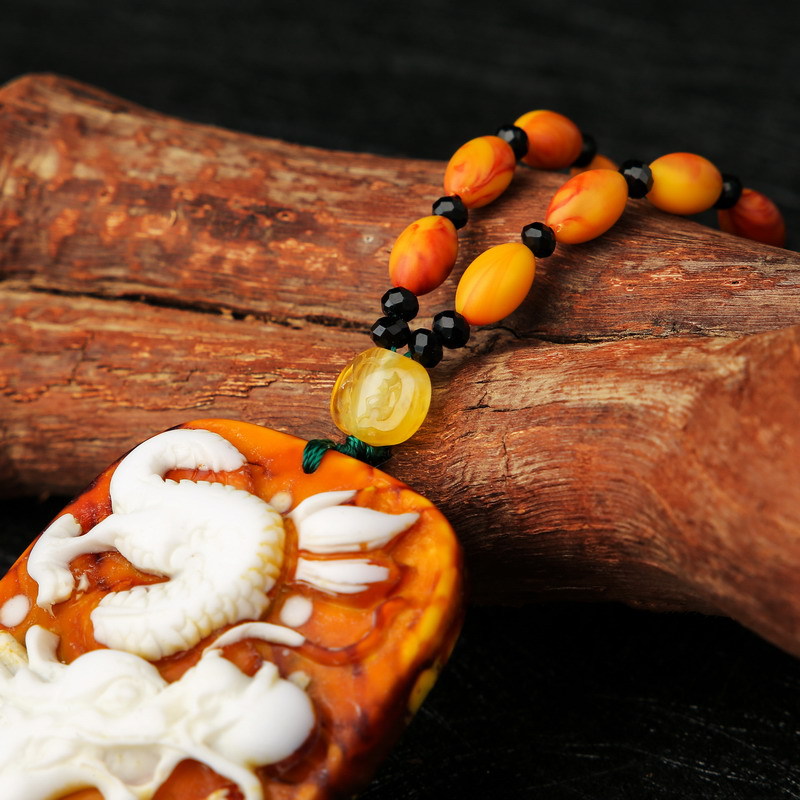 新款仿龙涎香龙牌毛衣链自然留香招财貔貅吊坠直播一件代发饰品