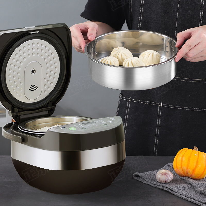 电饭锅蒸笼304提手蒸格蒸布套装不锈钢蒸屉球釜三l四l五l通用蒸具