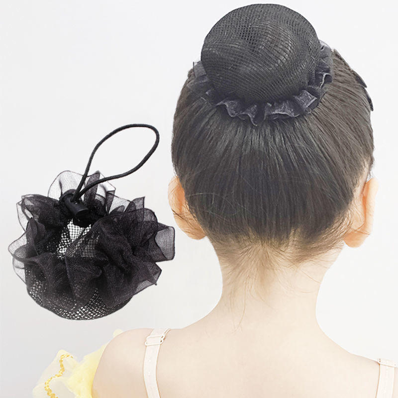 发网舞蹈生盘发网头花职业上班发兜成人拉丁舞头发网艺考级用领券