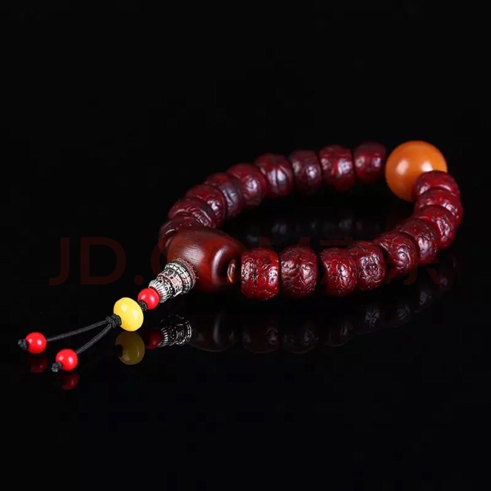 正宗西藏供养酥油供老凤眼菩提子手串佛珠手链圆珠藏式机刷包浆