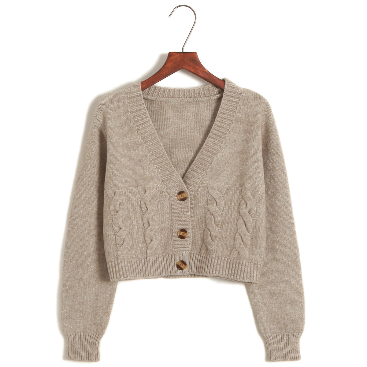 短款针织开衫女秋装早秋新款外搭秋季麻花毛衣女小外套高腰春秋