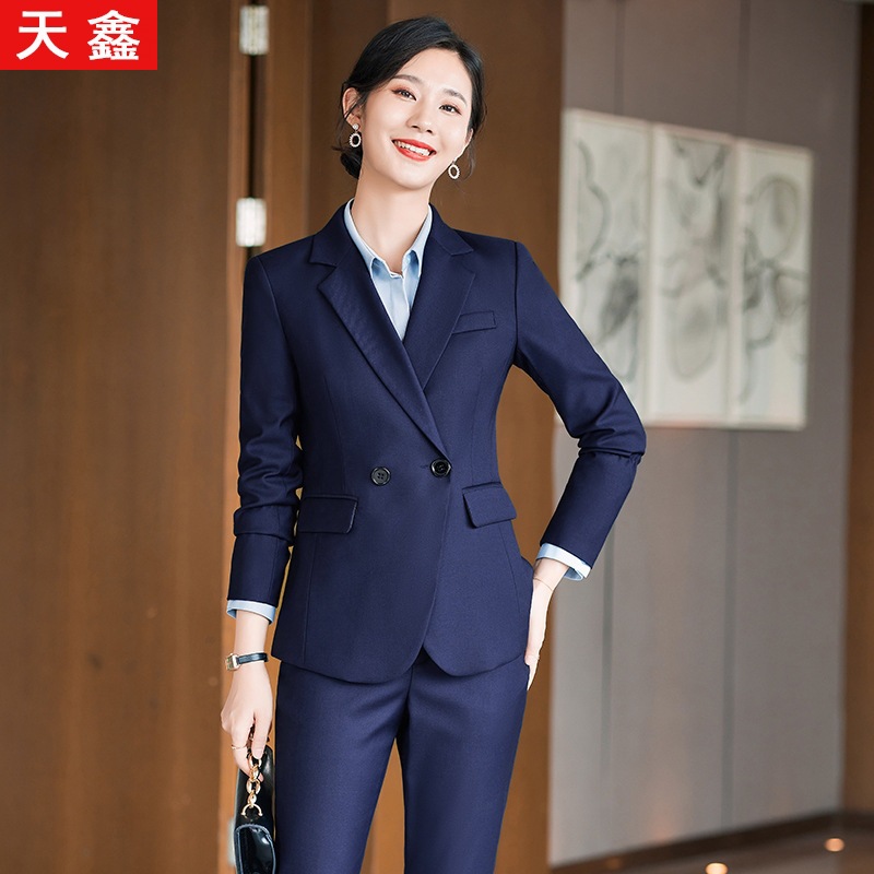 职业女酒店前台经理工作服正装售楼部珠宝店春秋新款长袖西服套装
