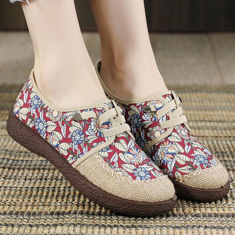 t正牌老北京布鞋女官方旗舰店正品软底妈妈布拖鞋古风