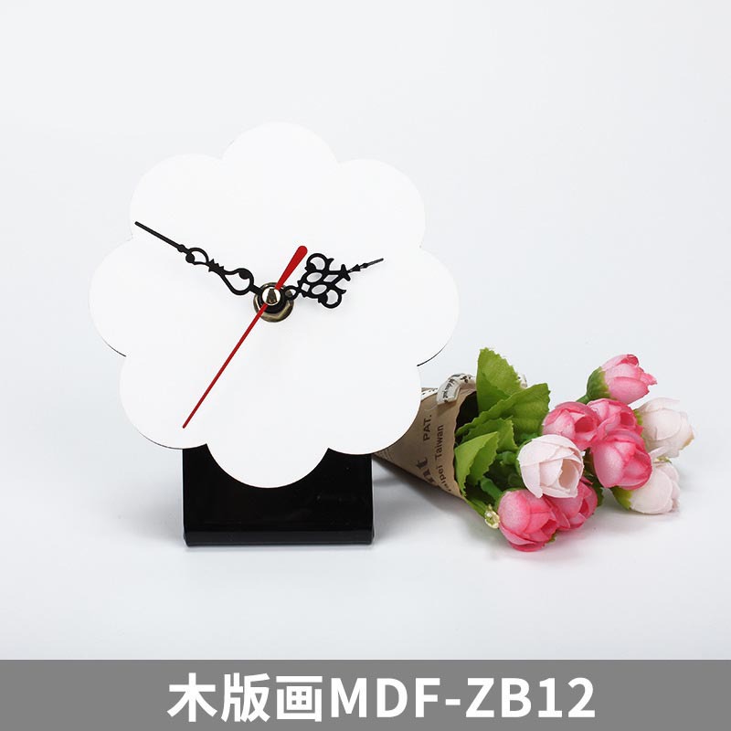 Thermal Transfer Printing Wooden Photo Frame Blank Printable Pattern Clock Style Wooden Table Decoration Pendant Consumables Wholesale