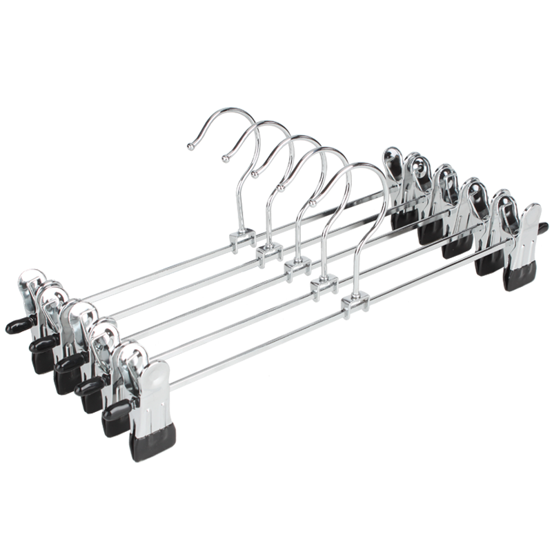 rkt4maos高锰钢裤夹两用简约裤架高锰钢衣架可伸缩家用干湿两用晾