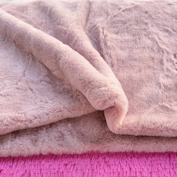700克仿兔毛面料厂价现货批发绒布料 全涤经编超无光兔毛布料12毛-阿