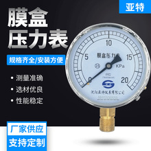 不锈钢燃汽膜盒压力表 YE-100膜盒气压表 煤气用压力表气压液压表