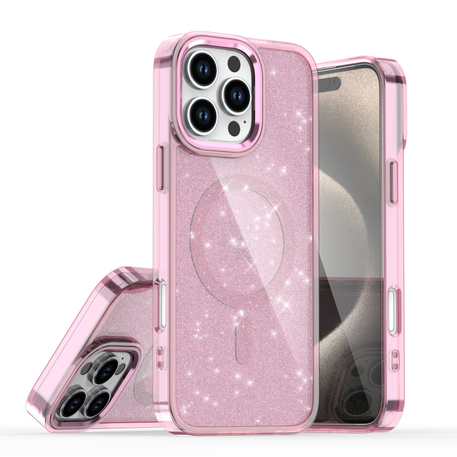 新款亮影闪粉磁吸壳适用苹果iPhone17/三星/华为/OPPO/红米手机壳